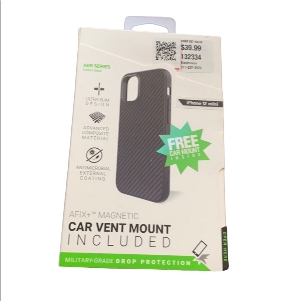 EVUTEC AER SERIES IPHONE 12 MINI PHONE CASE CAR MOUNT INCLUDED NEW